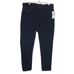 Michael Kors Women's mid-rise Izzy cropped skinny dark blue jeans sz 10 NWT